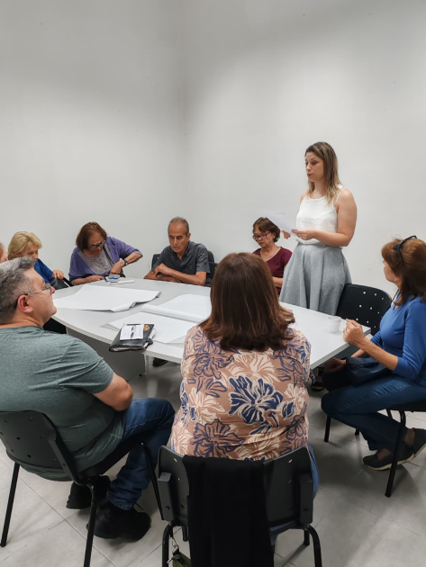 Instancia de intercambio entre los participantes y la mediadora