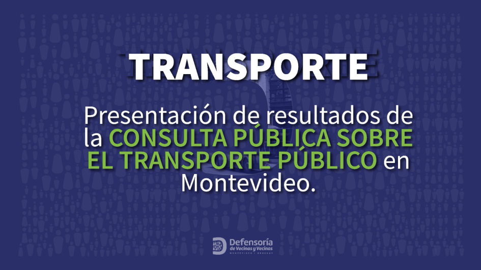 Placa informativa de la Defensoría sobre los resultados de una consulta pública del transporte