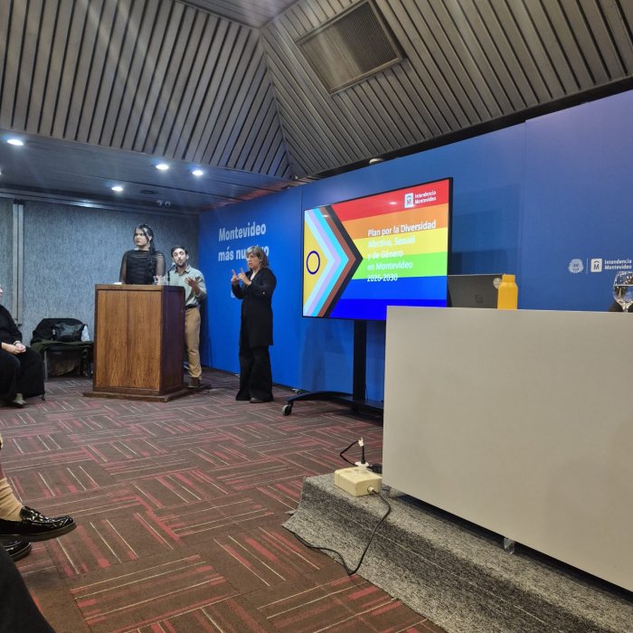Presentación del Plan por la Diversidad 2026-2030 en sala de la Intendencia de Montevideo