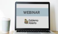 Logo de webinar sobre Gobierno Abierto. Logo de webinar sobre Gobierno Abierto.