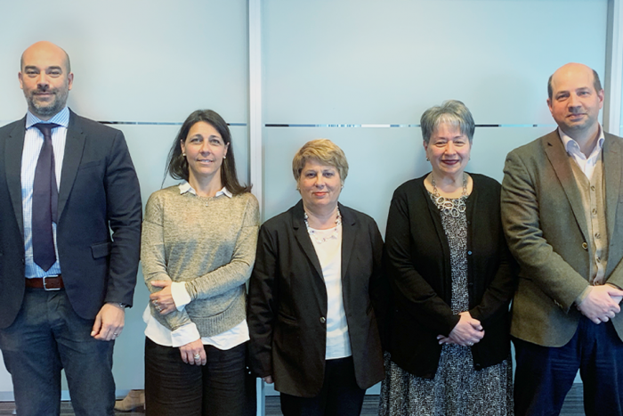 Hebert Paguas, Virginia Pardo, Mariella Saettone, Alejandra Villar y Gabriel Delpiazzo Hebert Paguas, Virginia Pardo, Mariella Saettone, Alejandra Villar y Gabriel Delpiazzo