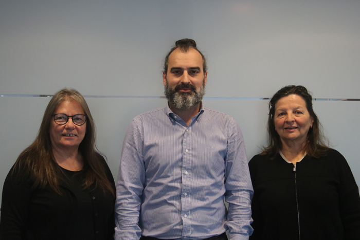 Claudia Palacio, Federico Laca y Cristina Zubillaga integrantes del Consejo ejecutivo de la UCE. Claudia Palacio, Federico Laca y Cristina Zubillaga integrantes del Consejo ejecutivo de pie