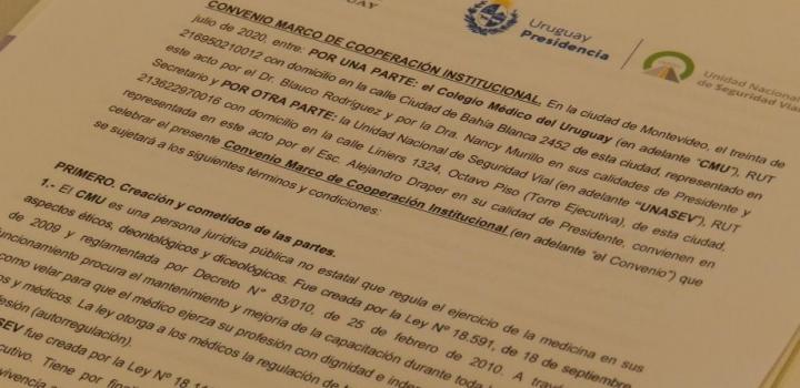 Faccímil parcial del Covenio entre CMU y UNASEV