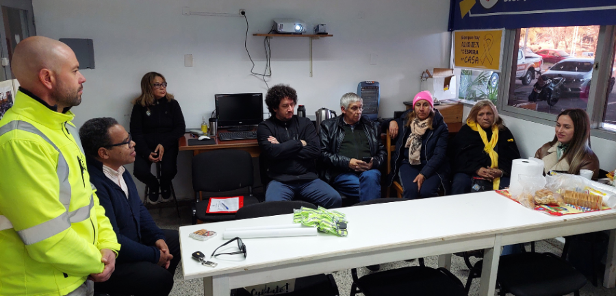 Vista parcial de reunión de la Mesa Interinstitucional de Tránsito de Salto