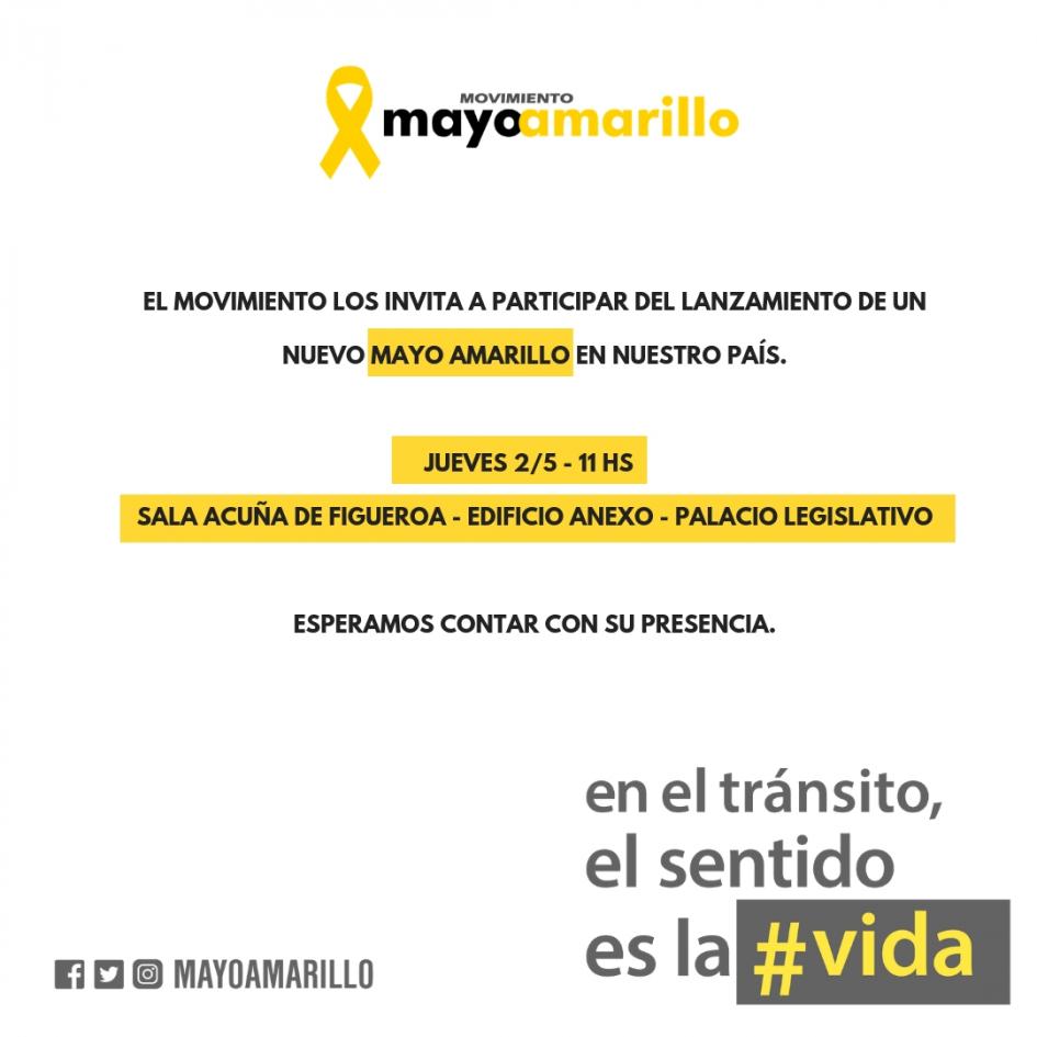 Invitación al Lanzamiento Mayo Amarillo 2019