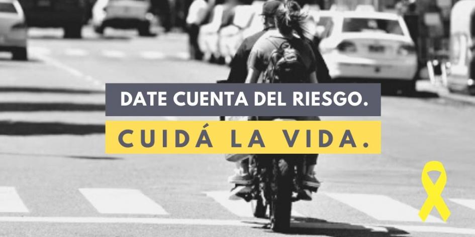 Motociclistas circulando sin casco - Mayo Amarillo 2020