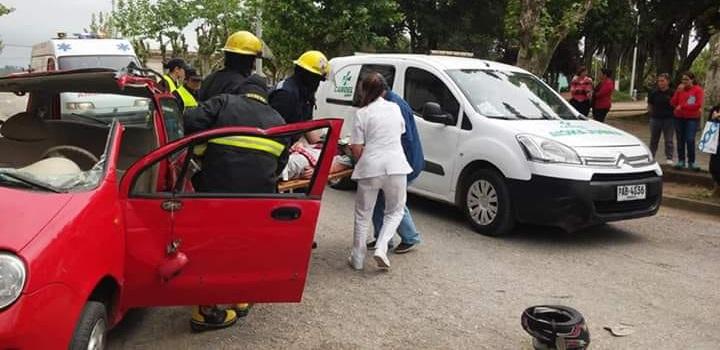 Simulación de un rescate en siniestro vial