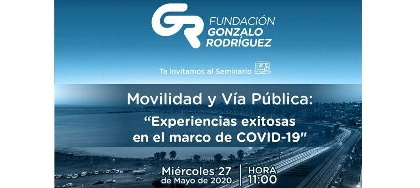 Flyer anunciando webinar sobre movilidad y crisis sanitaria Flyer anunciando webinar sobre movilidad y crisis sanitaria