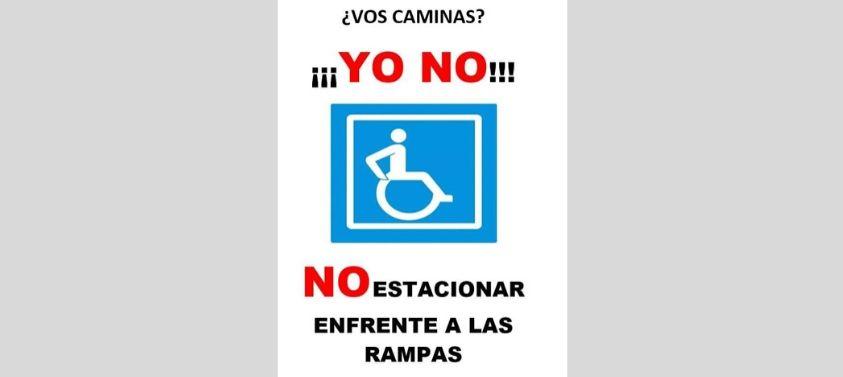 Volante de difusión para que se respete el acceso a las rampas en la vía pública Volante de difusión para que se respete el acceso a las rampas en la vía pública