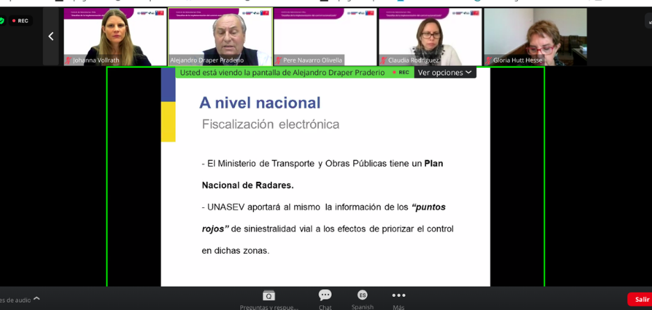 UNASEV en exposición para Seminario virtual sobre control de velocidad en Chile_imagen 2