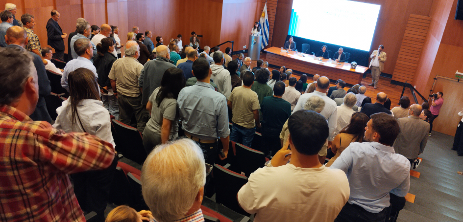 Activación: buena parte del auditorio se pone de pie representando simbólicamente a los fallecidos