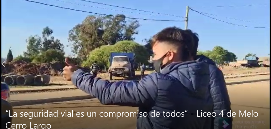 Estudiantes de liceo 4 de Melo - Cerro Largo, en trabajo de cortos audiovisuales