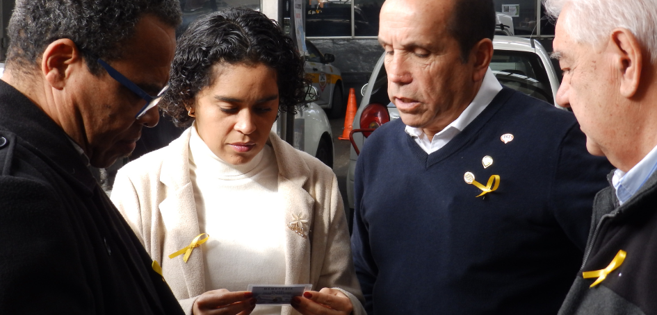 Los referentes de ambas instituciones departiendo