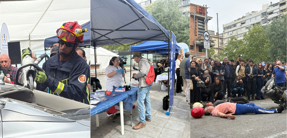 Bomberos durante el triage