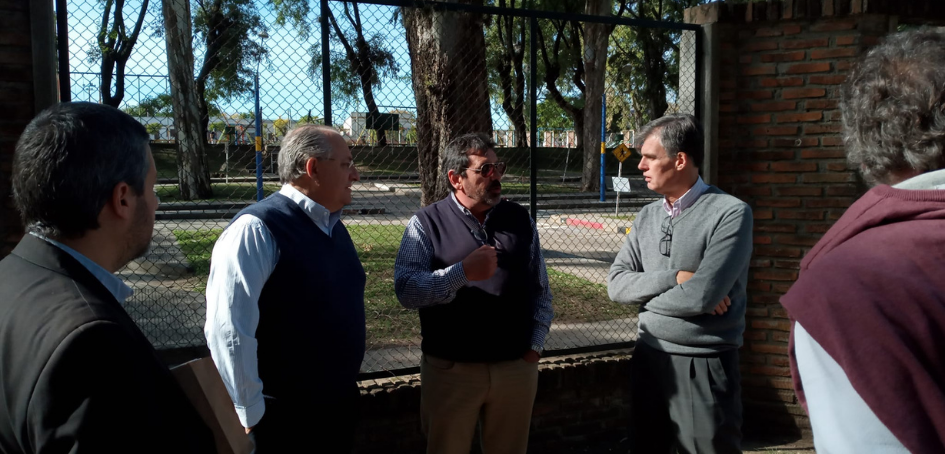 Visita en territorio de autoridadesd e UNASEV, junto al Director de Tránsito de Río Negro