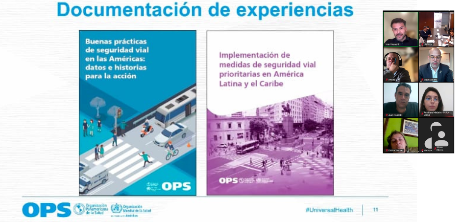 Placa de la presentación de Fidel Cuellar de OPS/OMS