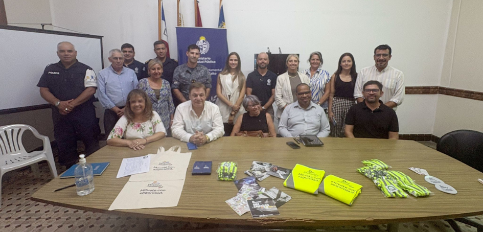 Equipo de trabajo de Mesa Interinstitucional de Tránsito Salto