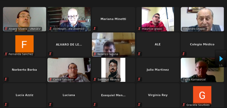 Panel zoom de vista parcial de asistentes al Seminario Panel zoom de vista parcial de asistentes al Seminario