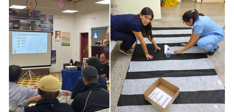 Lanzamiento en Los Cerrillos - Ulosev Soca preparando el material para jornada de trabajo en escuela Lanzamiento en Los Cerrillos - Ulosev Soca preparando el material para jornada de trabajo en escuela
