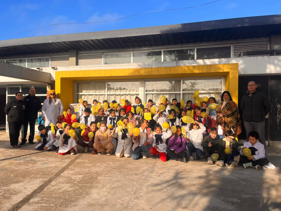 Escolares participan de actividad de concientización