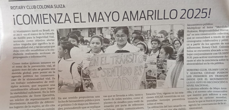 Publicación de prensa en Colonia Suiza Publicación de prensa en Colonia Suiza