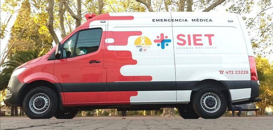 Móvil de Asistencia del SIET con logo de Mayo Amarillo Móvil de Asistencia del SIET con logo de Mayo Amarillo