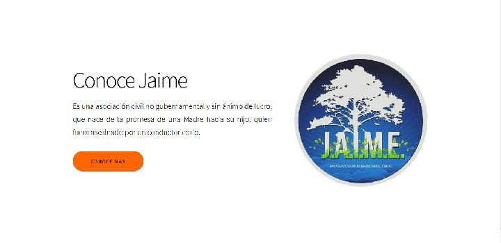 Portada del portal web de JAIME Portada del portal web de JAIME
