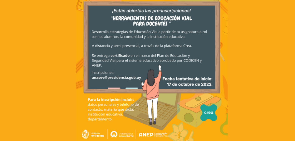 Vista parcial del flyer que promociona el Curso