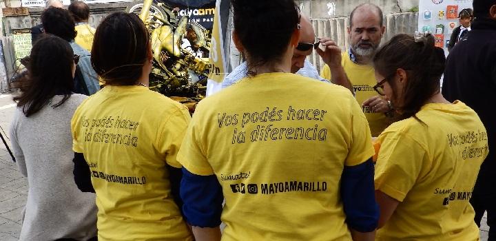 Dr Fernando Machado en lanzamiento Mayo Amarillo en el Cerro, Montevideo - 2018