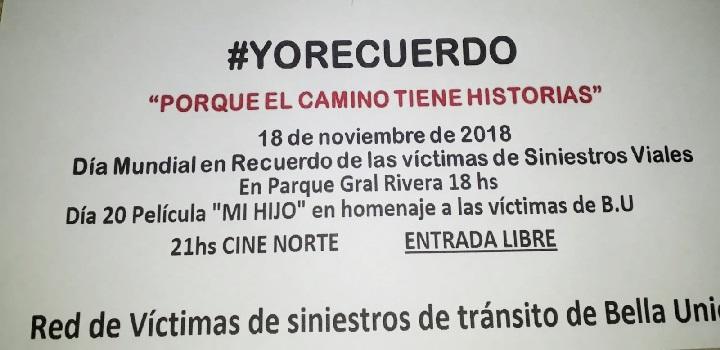 Facsimil invitación acto Día de las Víctimas de Tránsito Facsimil invitación acto Día de las Víctimas de Tránsito