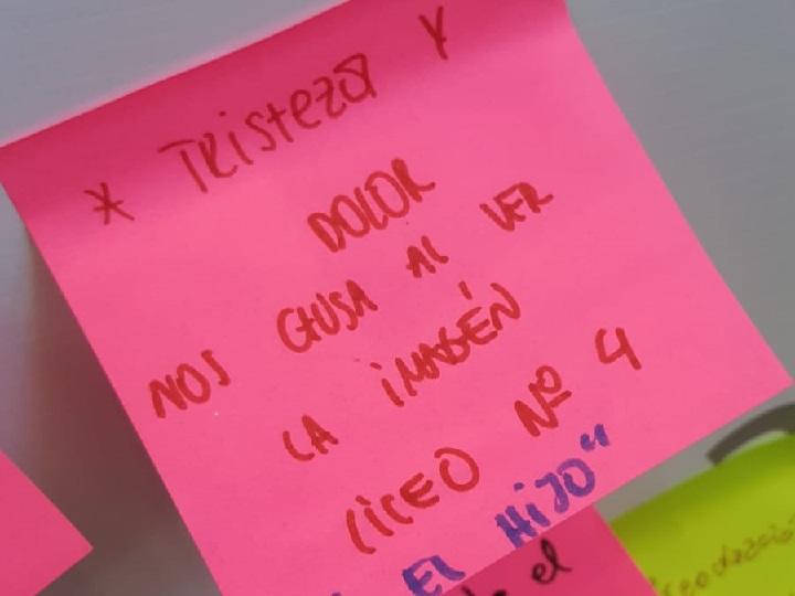 Mensaje de estudiante de Liceo N° 4 de Tacuarembó