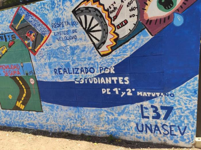 Mural de Movilidad Segura Liceo N°37