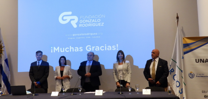 Autoridades de UNASEV y Fundación Gonzalo Rodríguez