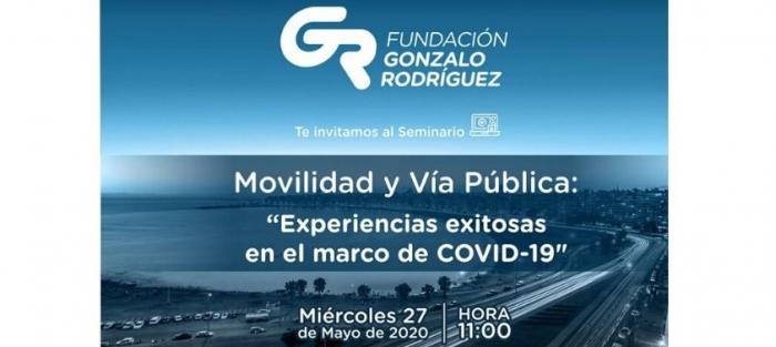 Flyer anunciando webinar sobre movilidad y crisis sanitaria Flyer anunciando webinar sobre movilidad y crisis sanitaria