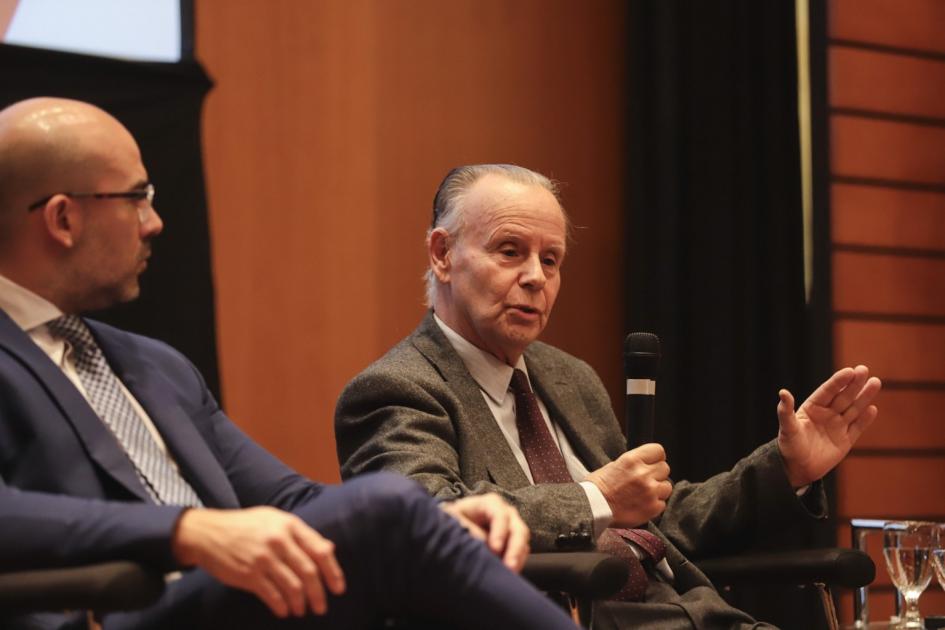 Felipe Rotondo y Hebert Paguas durante la apertura.