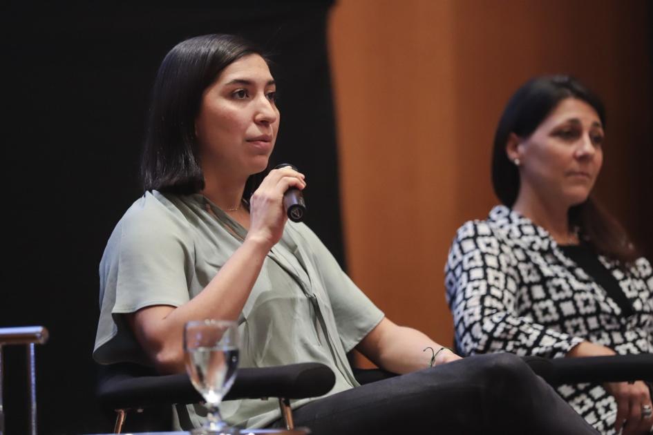 Camila Sosa y Virginia Pardo durante su presentación.