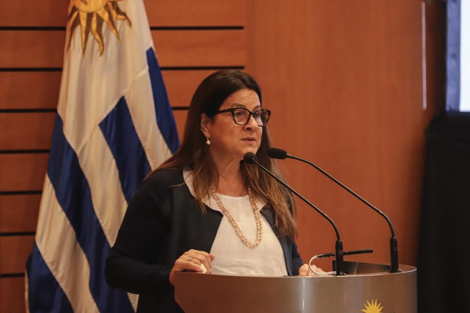 Ana Brian Relatora Especial de Privacidad de la ONU durante su presentación en el Evento URCDP