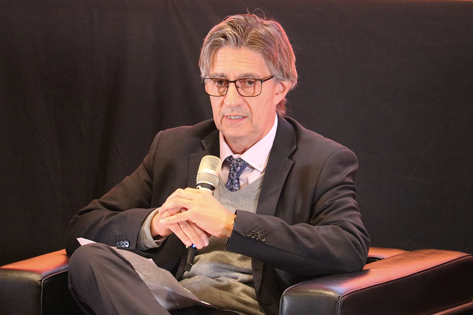 Federico Monteverde, presidente del Consejo Ejecutivo de la URCDP en el panel de apertura