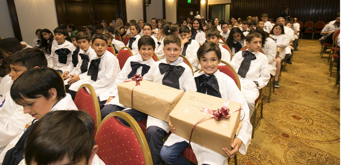 Imagen de escolares premiados. Imagen de escolares premiados.