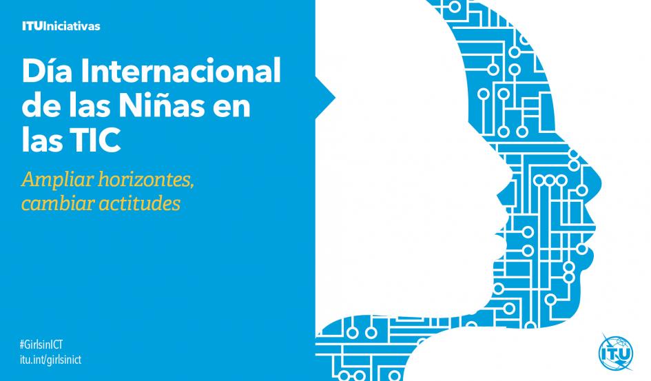 Banner de UIT del Día Internacional de las niñas en las TIC