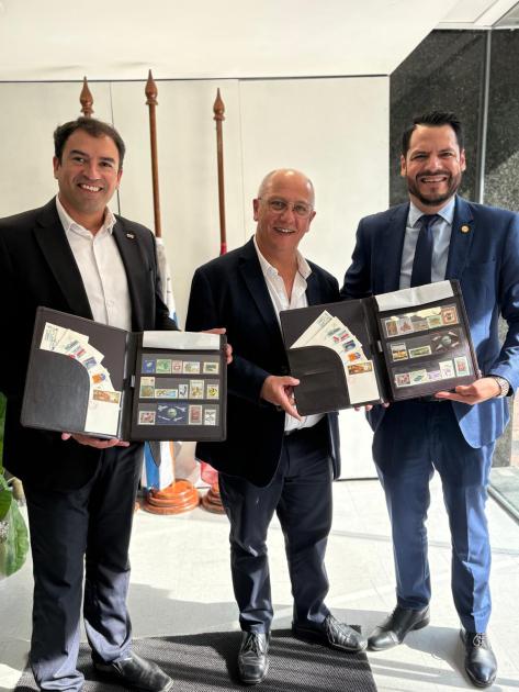 Dr. Bruno Rodríguez, Ec. Gonzalo Balseiro y Dr. Franklin Castro 