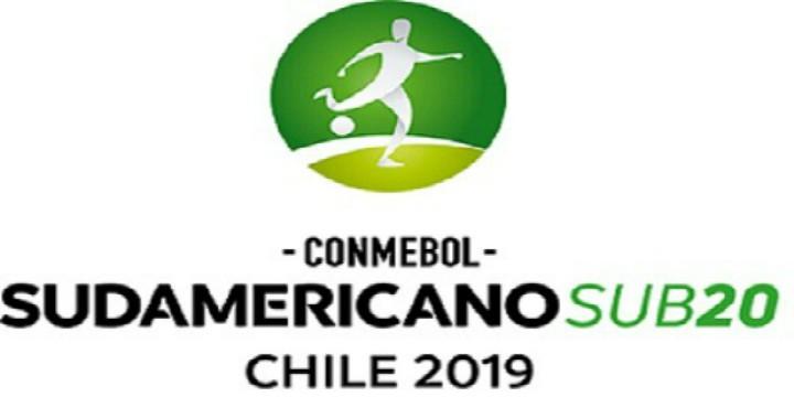 Imagen del logo de Conmebol donde un muñeco patea una pelota
