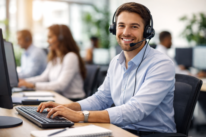 Imagen de call center creada con IA