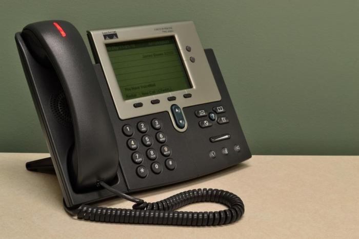 Imagen de un teléfono de línea Imagen de un teléfono de línea