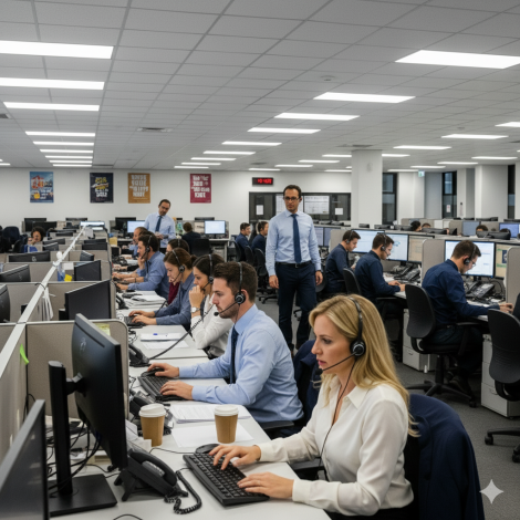 Imagen de call center creada con IA