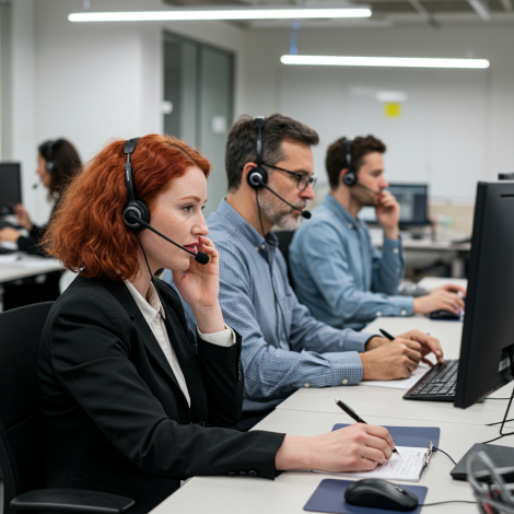 Imagen de call center creada con IA