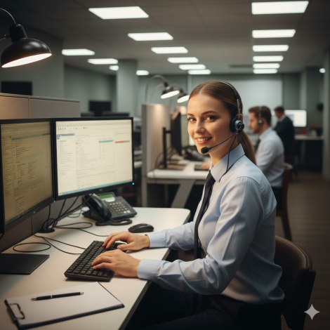 Imagen de una vendedora creada con IA Imagen de una vendedora creada con IA