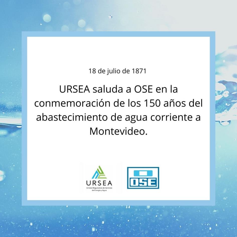 150 años del abastecimiento de aguas corrientes a Montevideo 150 años del abastecimiento de aguas corrientes a Montevideo