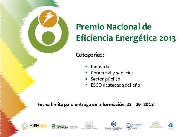 Premio Nacional de Eficiencia Energética 2013